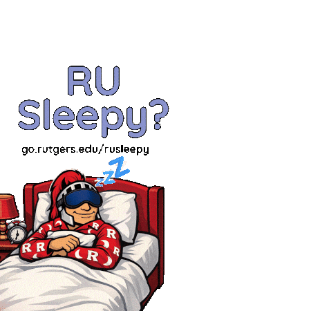 Sleep Rutgers Sticker by rustudenthealth