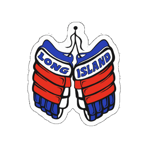 Red White Blue Drop The Gloves Sticker by LongIslandHockeyCo