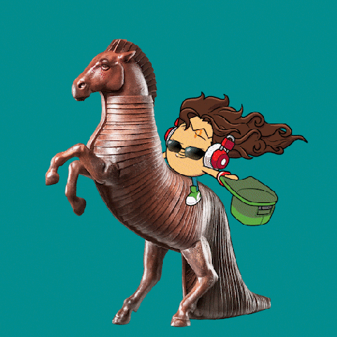 Horse Skateboarding GIF by bad egg co