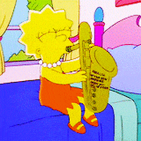 the simpsons fangirl challenge GIF