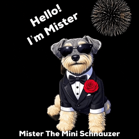 Mister The Mini Schnauzer GIF