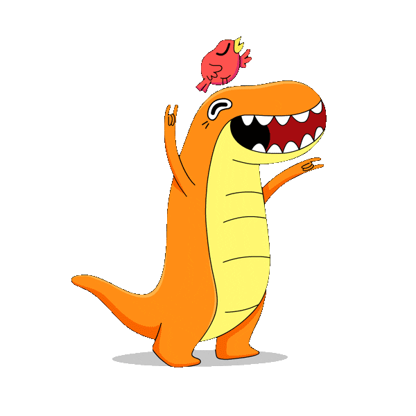 T Rex Snow Sticker By Youtube Kids For Ios Android Giphy