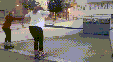 ramp rollerskating GIF