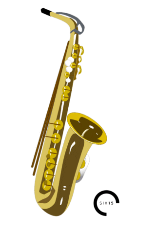 saxophone sax Sticker by Six15 Events