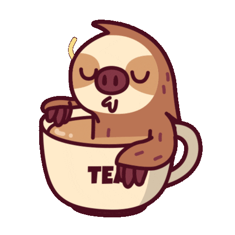 Happy Tea Sticker by Sloooths