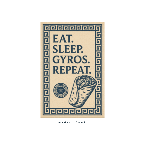 Sleep Eat Sticker by Magic Tours Grecja