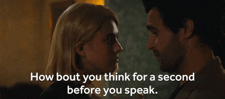 Think Before You Speak Margaret Qualley GIF by NEON