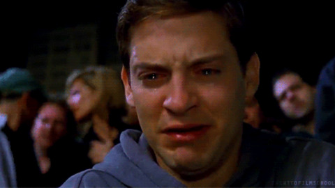 Resultado de imagem para peter parker crying