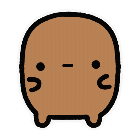 Awkward Stare Sticker by Sad Potato Club