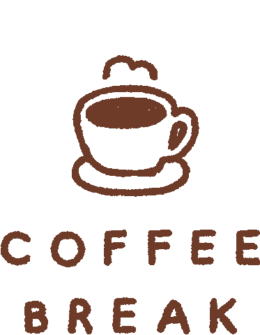 Coffee Time Heart Sticker