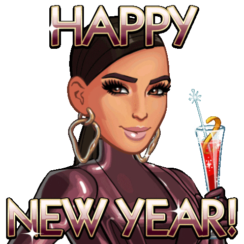 Happy New Year Kim K Sticker by Kim Kardashian