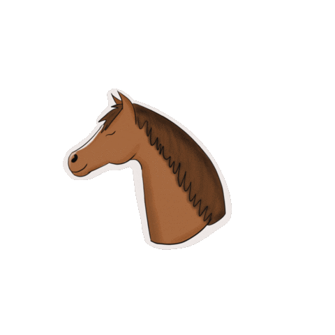 Wink Horse Sticker by Lesloods