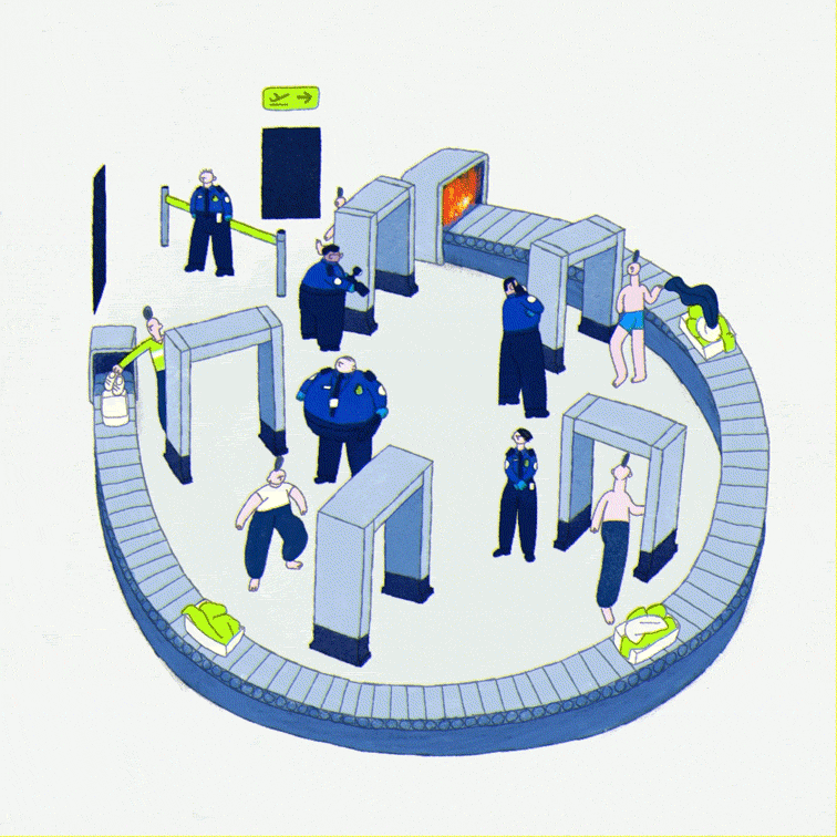Airport Security GIF by notofagus