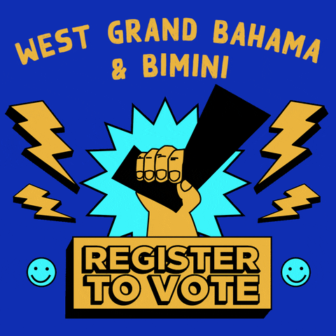 Register To Vote Tropical Island GIF by Bahamas Forward