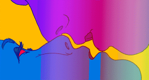 Love Art Kiss GIF by Phazed - Find & Share on GIPHY