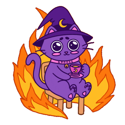 Stressed Its Fine Sticker by Spooks The Cat