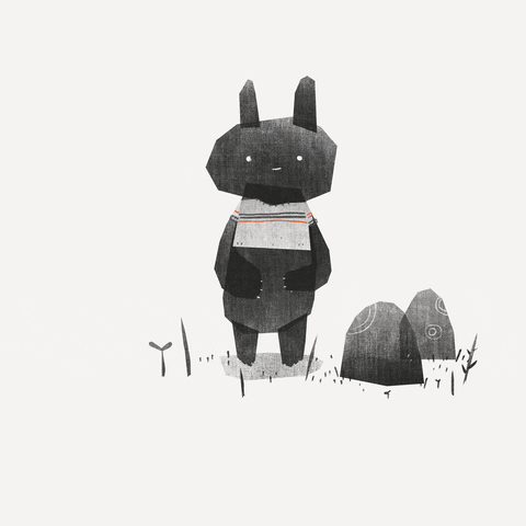 Bunny Hello GIF by Squirlart - Find & Share on GIPHY
