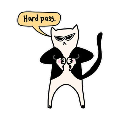 Tuxedo Cat No Sticker by Rocketpong