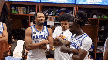Kansas Basketball Rock GIF by Kansas Athletics