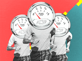 tired running on empty GIF by Jay Sprogell