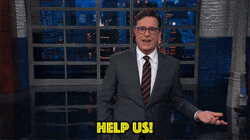 Stephen Colbert Help GIF by The Late Show With Stephen Colbert