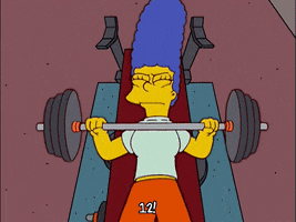 working out marge simpson GIF