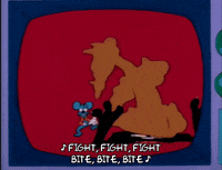 Simpsons - Itchy & Scratchy Bite and Fight Decal 