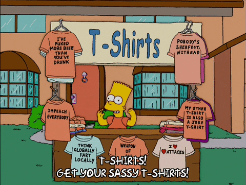 gif: buy my shirts!