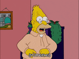 Stuttering Episode 9 GIF by The Simpsons