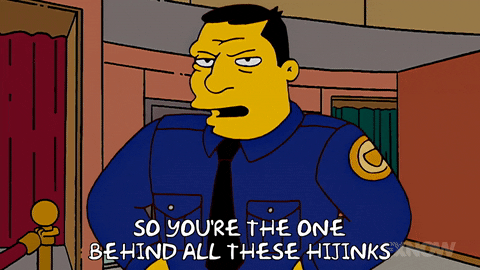 The Simpsons Policeman GIF - Find & Share on GIPHY