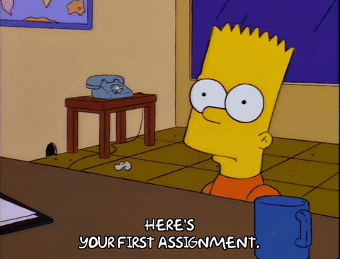 doing assignment gif