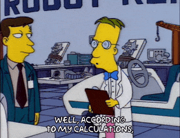Calculate Season 6 GIF by The Simpsons