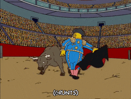Episode 16 Bullfight GIF by The Simpsons