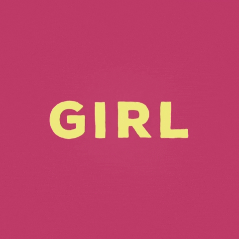 girl typography GIF by Feibi McIntosh