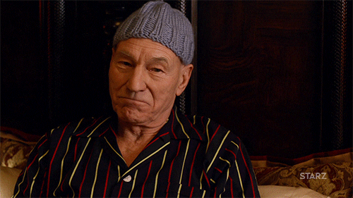 Patrick Stewart Cheers GIF by Blunt Talk - Find & Share on GIPHY