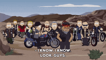gang motorcycles GIF by South Park 