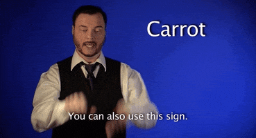 sign language carrot GIF by Sign with Robert