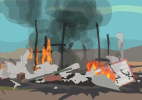 fire smoke GIF by South Park 