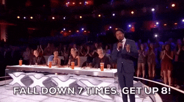 fall down 7 times get up 8 GIF by America's Got Talent