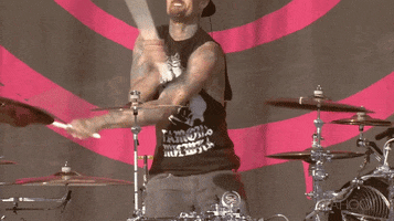 Drumming Mark Hoppus GIF by blink-182