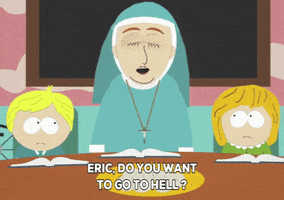 mad nun GIF by South Park 