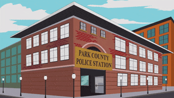 police station street GIF by South Park 