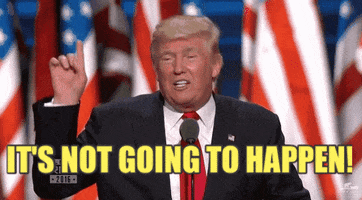not gonna happen donald trump GIF by Election 2016