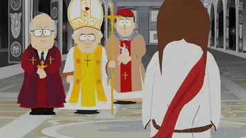 jesus pope GIF by South Park 