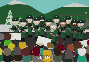 riot mob GIF by South Park 