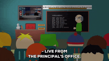 kyle broflovski classroom GIF by South Park 