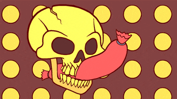 Skull Sausage GIF by Catoblepas