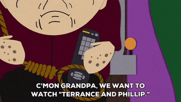 remote control grandpa marvin marsh GIF by South Park 