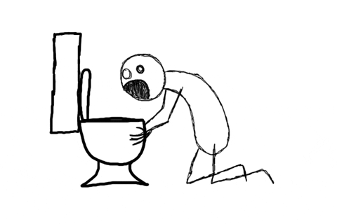 Giphy - Vomiting Stick Figure GIF by CowWolf