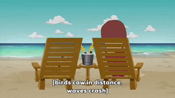 beach relax GIF by South Park 